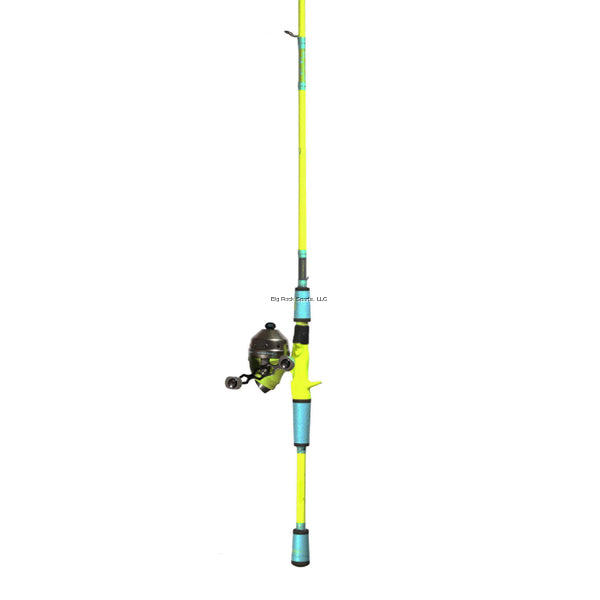Profishiency Hi-Viz Yellow & Blue Spincast Rod and Reel Combo - 6ft, Medium Power, 2pc