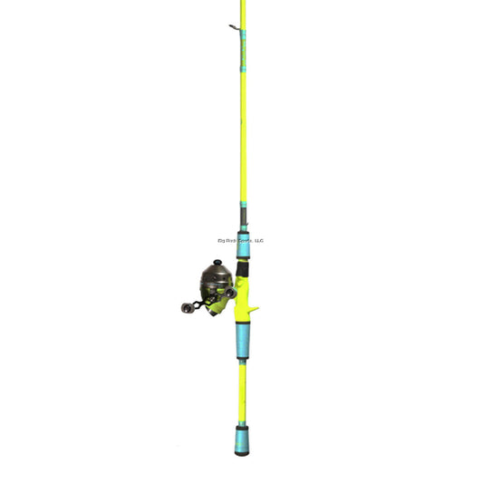 Profishiency Hi-Viz Yellow & Blue Spincast Rod and Reel Combo - 6ft, Medium Power, 2pc