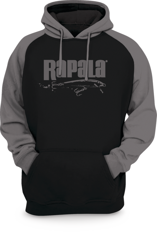 Rapala® Black Charcoal Floater Hooded Sweatshirt