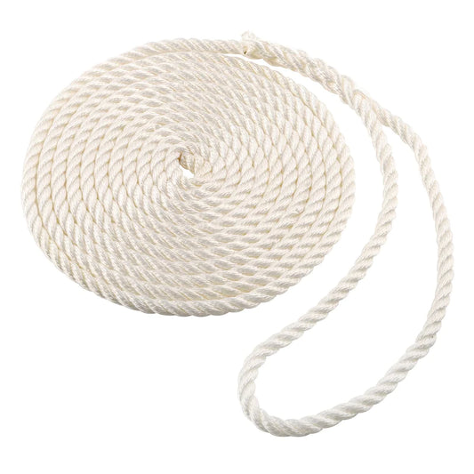Shoreline Marine SL91012 Anchor line, Nylon 3-STR 3/8"X50' WHT