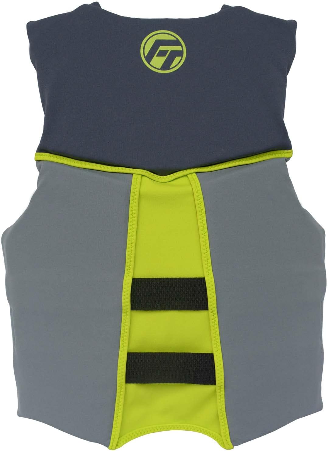 Full Throttle Adult Hinged Rapid Dry  Life Jacket gray neon