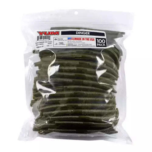 YUM DINGER 5 " WORM  100 PACK