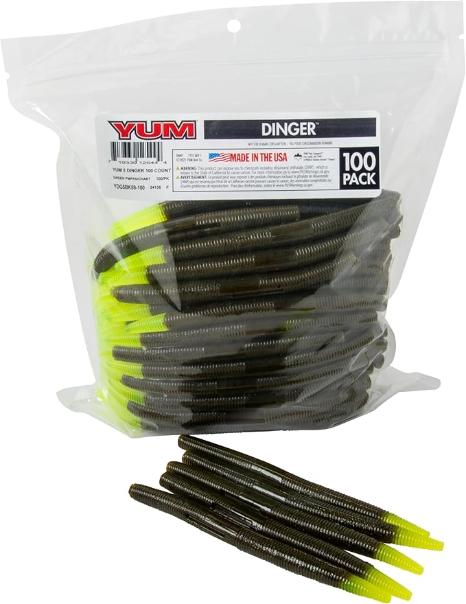 YUM DINGER 5 " WORM  100 PACK