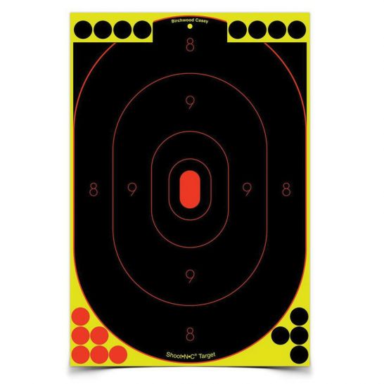 Birchwood Casey Shoot-N-C 12" x 18" Self-Adhesive Silhouette Target, Black, 12/pack
