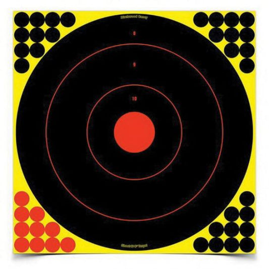 Birchwood Casey Shoot-N-C 17.25" Self-Adhesive Bullseye Target, Black/Red