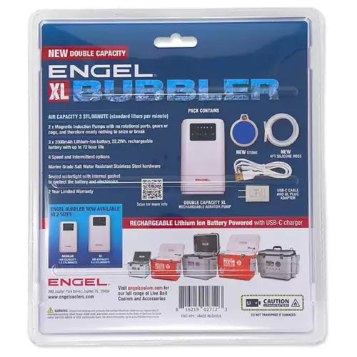 Engel Live Bait Aerator Pump, Lithium Ion Rechargeable