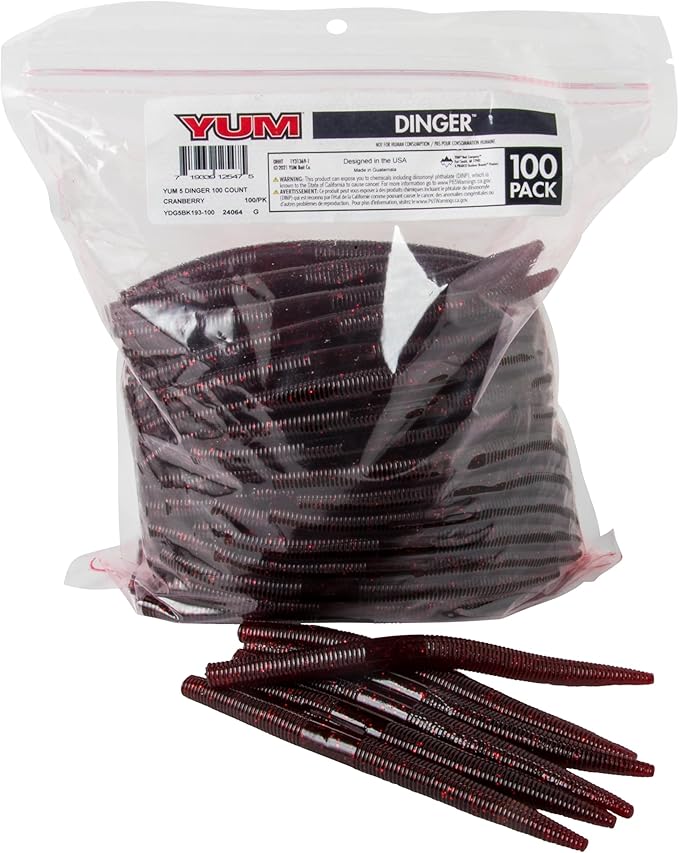 YUM DINGER 5 " WORM  100 PACK