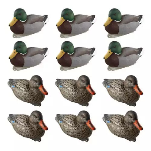 Cupped Waterfowl CU8734 Finishing Mallards 12 Pack - Floating Single Feeder Butt Hen Decoy