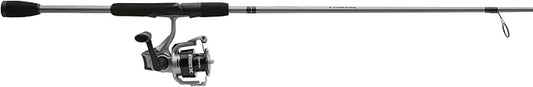 Abu Garcia Max X Silver Spinning Reel and Fishing Rod Combo
