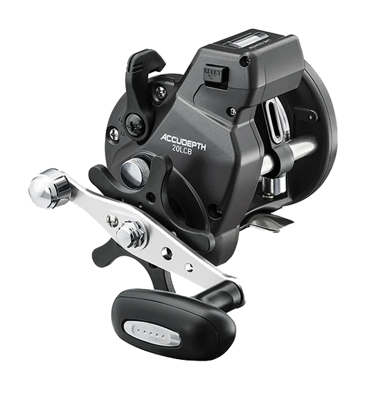 Daiwa Accudepth line counter reel, 1 BB, with dual paddle handle,right handed acdp 15lcbw