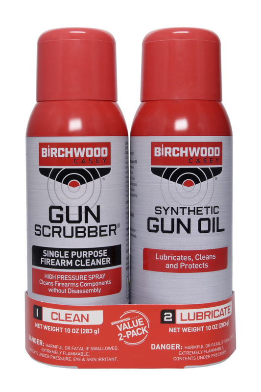 Birchwood Casey Gun Scrubber® & Synthetic Gun Oil Aerosol Combo Pack