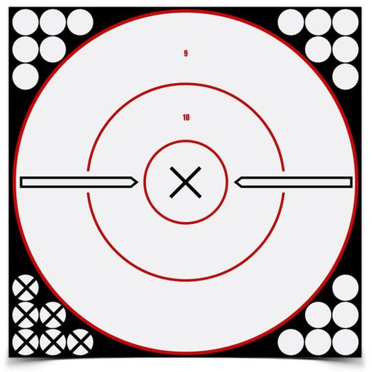 Birchwood Casey Shoot-N-C 12" White and Black X-Bull's Eye, 5 Targets