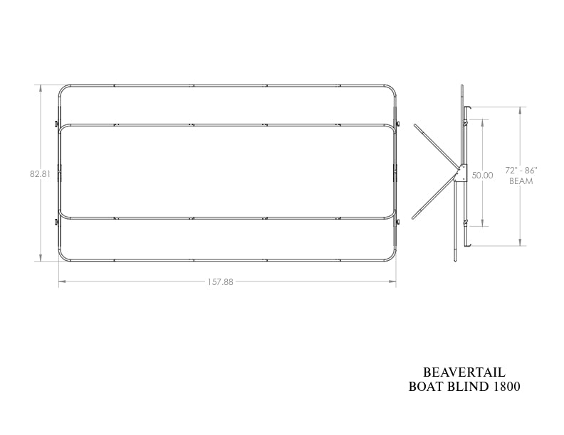 Beavertail 1800 Series Boat Blind karma wetland