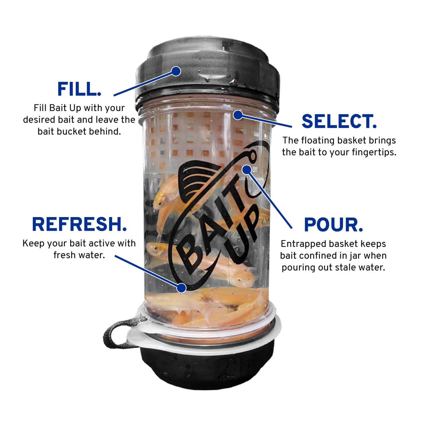 Bait-Up Live Bait container