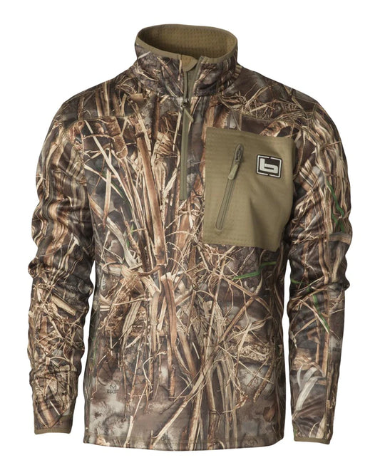 Banded Mid-Layer 1/4 Zip Fleece Pullover X