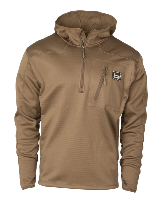 Banded Hooded Mid Layer Fleece Pullover