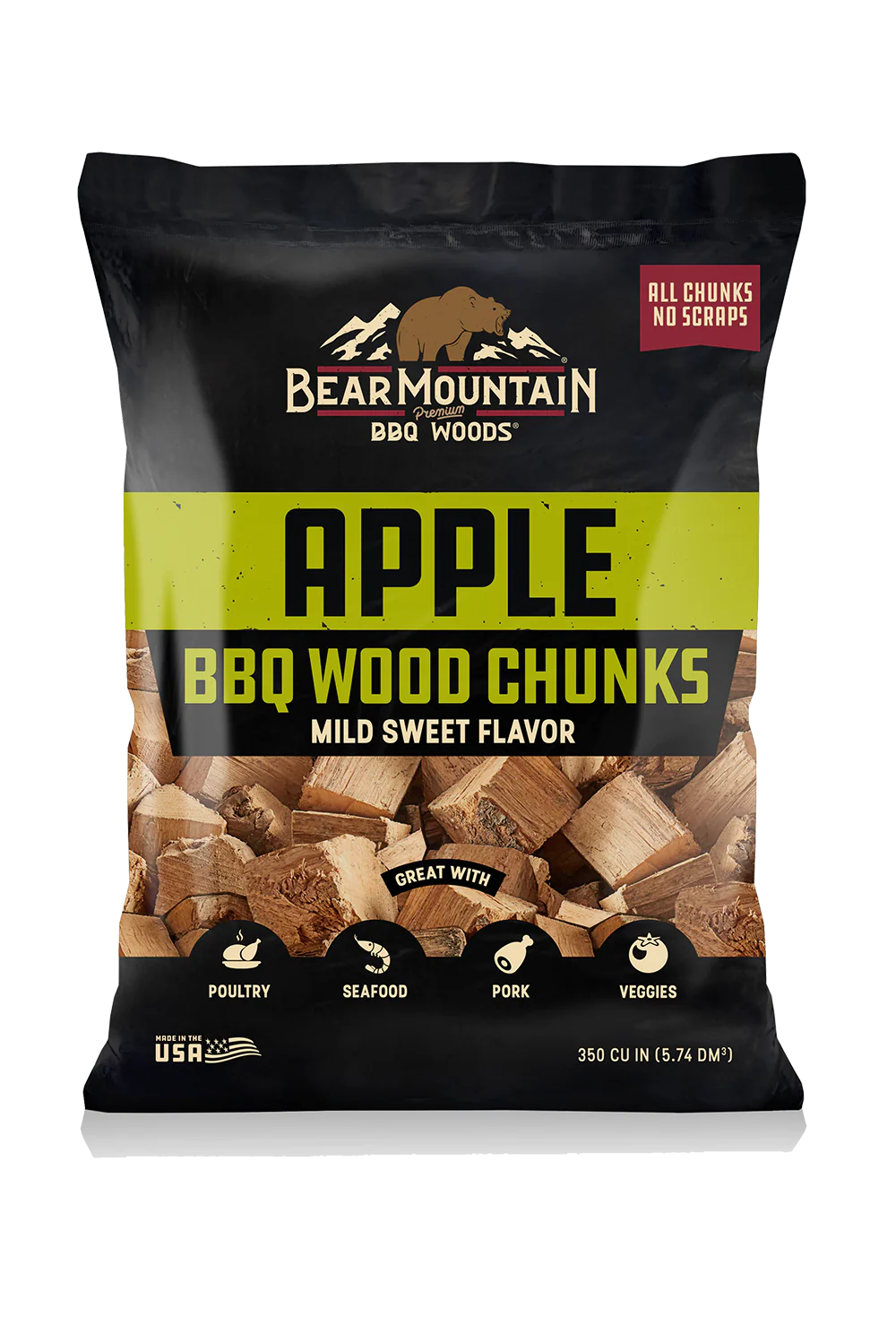 Bear Mountain Premium Apple BBQ Smoker Chunks