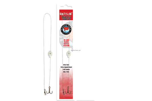 Beaver Dam RLS12-10GL Rattlin' Liquid Steel Leaders - 12 LB / #10 HK