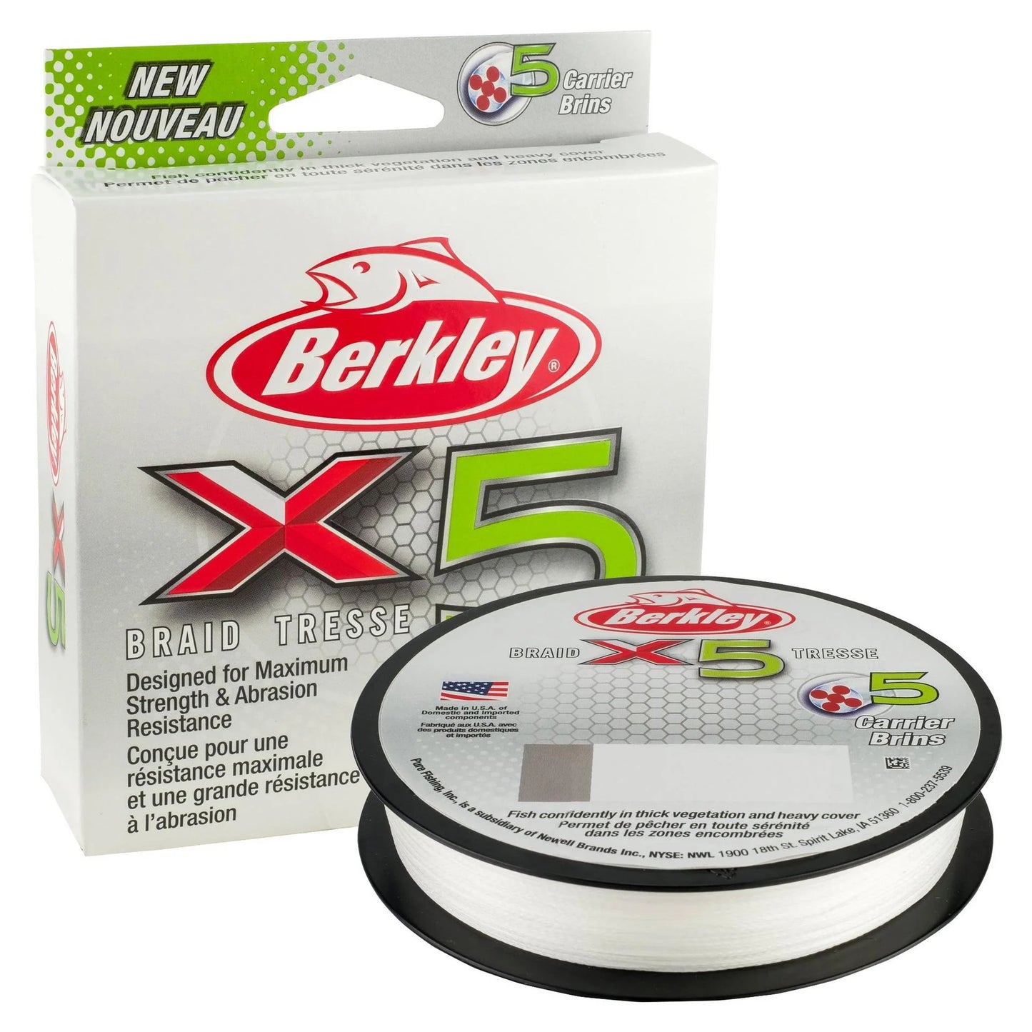 Berkley x5 Braid 164yds low vis green