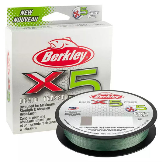 Berkley x5 Braid 164yds low vis green
