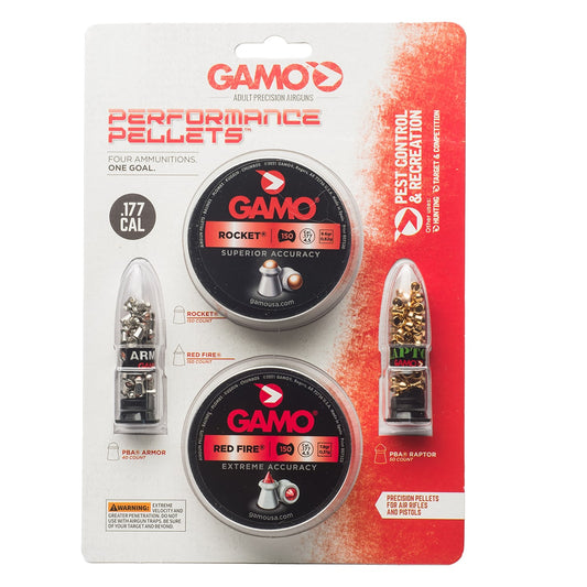 Gamo Performance Airgun Pellets Combo Pack, 177 Cal
