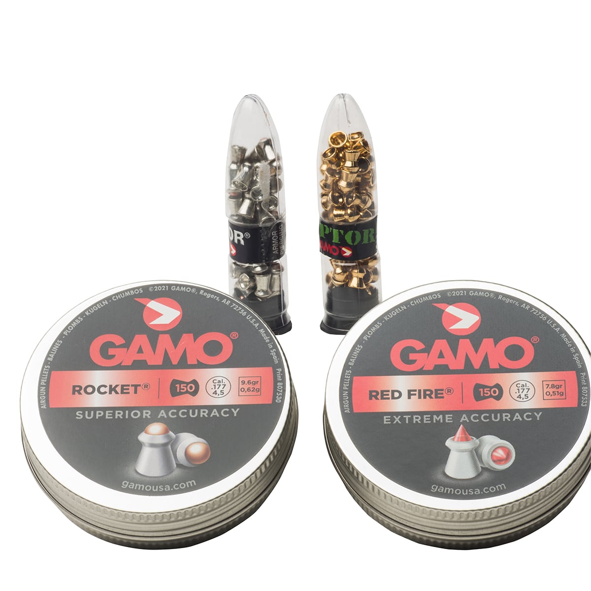 Gamo Performance Airgun Pellets Combo Pack, 177 Cal