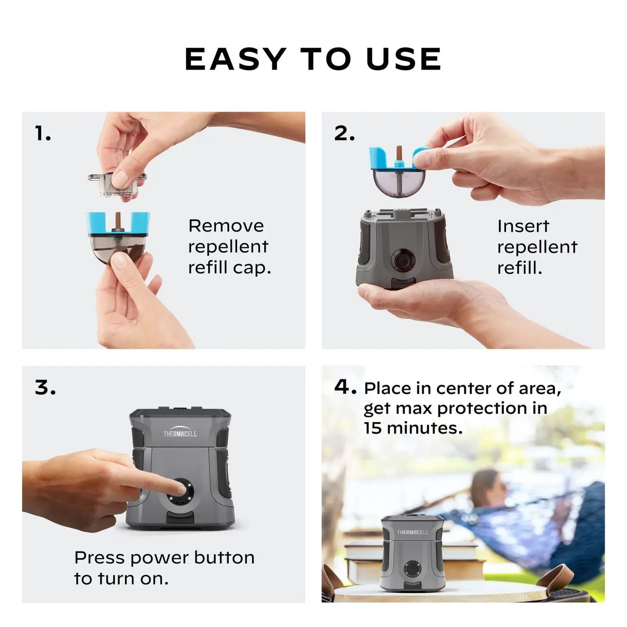 Thermacell EX90 Adventure Rechargeable Mosquito Repeller-Grey