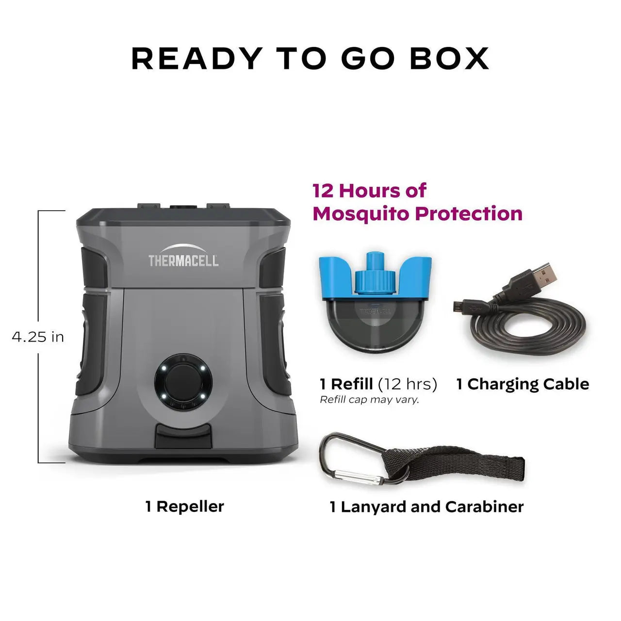 Thermacell EX90 Adventure Rechargeable Mosquito Repeller-Grey