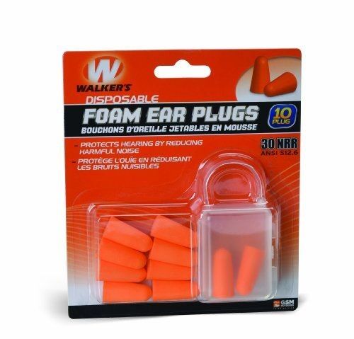 Walker's Foam Blister Ear Plug (10 - Pack)