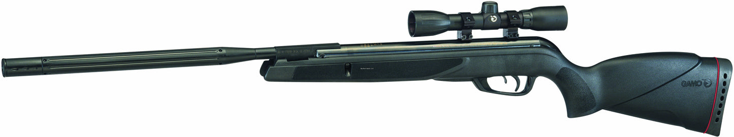 Gamo 6110067854 Wildcat Whisper Break Barrel Air Rifle, .177 Pellet, 4x32mm Scope, 1300 FPS