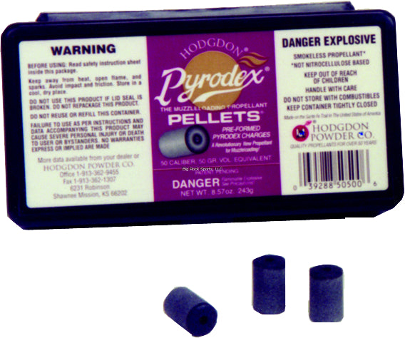 Hodgdon P5050 Pyrodex 50/50 Muzzleloading Powder, 50/50 Pellets, 50 Caliber, 50 Grain Pellet, 100 Pk, State Laws Apply