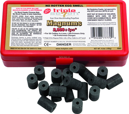 Hodgdon T7MAG Triple Seven Magnum Muzzleloading Pellets, 50cal, 2000 FPS, 50/Box, State Laws Apply