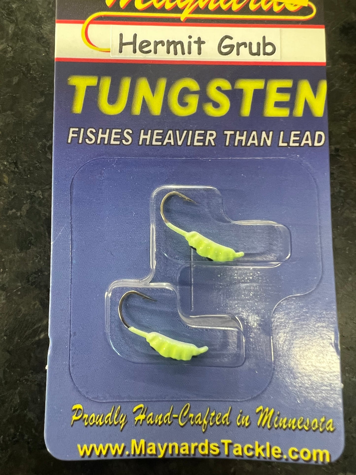 Maynards Tungsten Hermit Grub Jigs 2 PER PACK