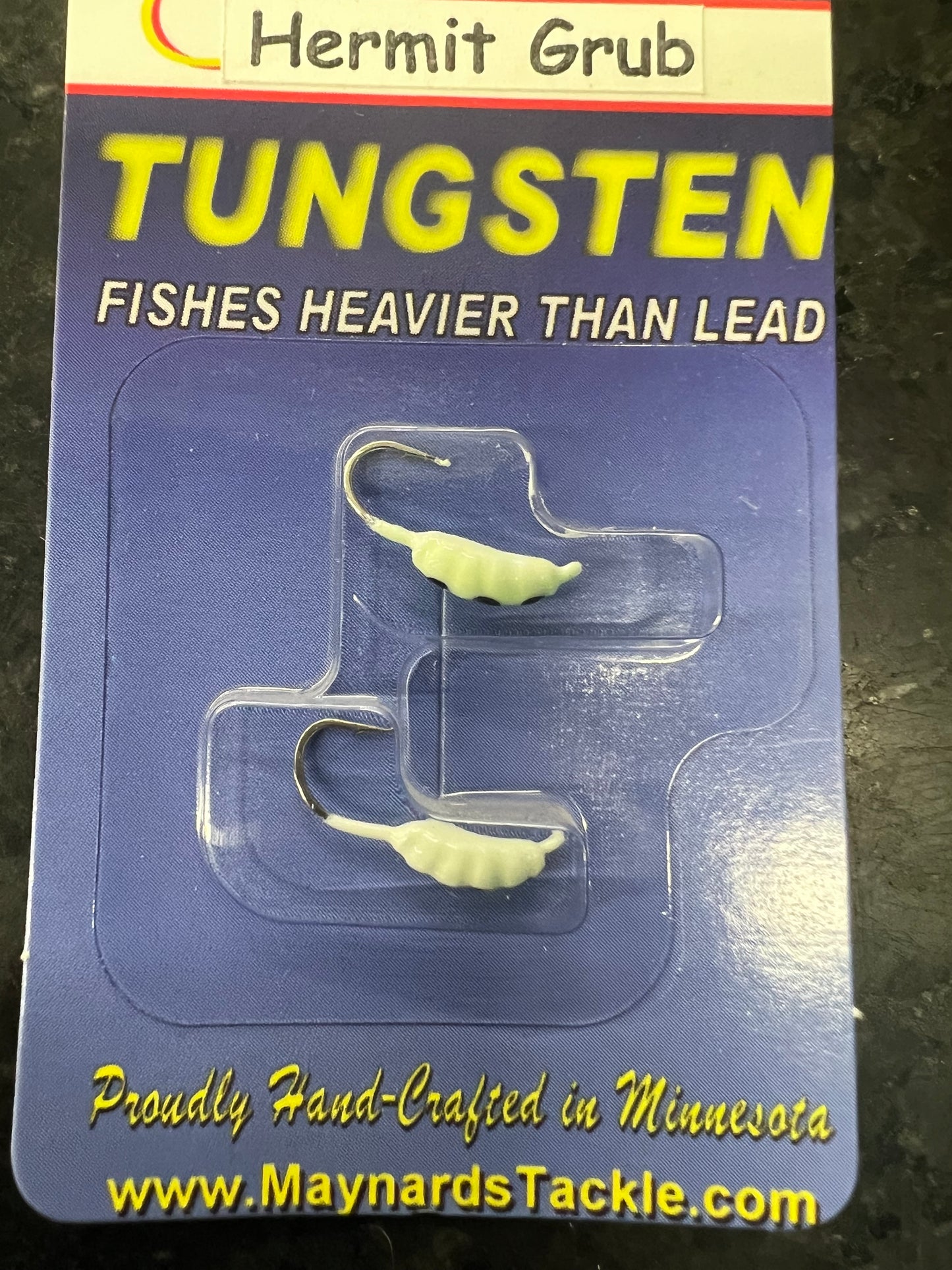 Maynards Tungsten Hermit Grub Jigs 2 PER PACK