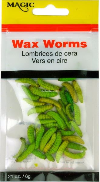Magic 5239C Preserved Wax Worms, .21 oz Pouch, Chartreuse (022645)