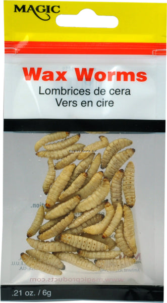 Magic 5239 Preserved Wax Worms, .21 oz Pouch, Natural (703421)