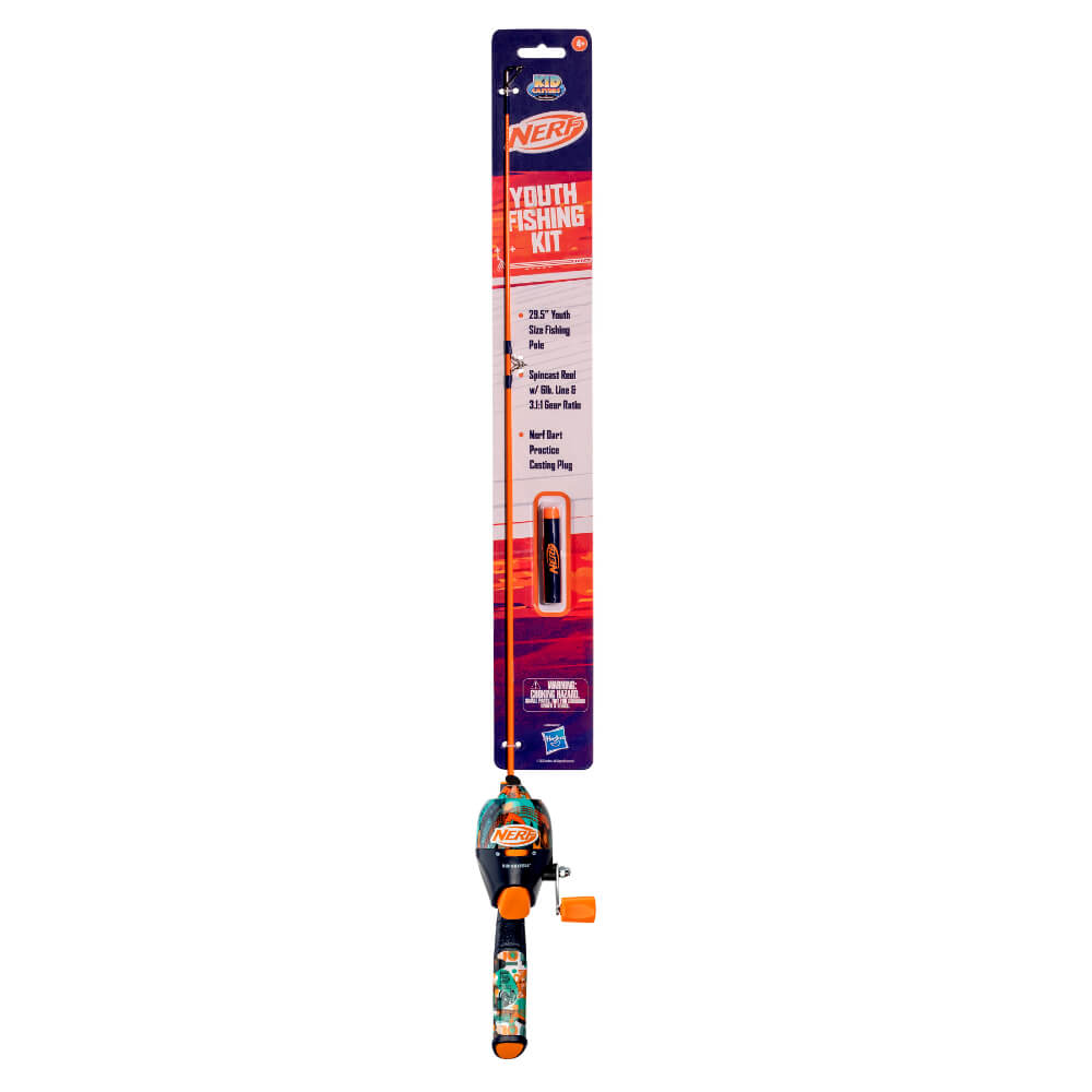 Kid Casters Nerf Youth Spincast Fishing Kit,29.5 inches
