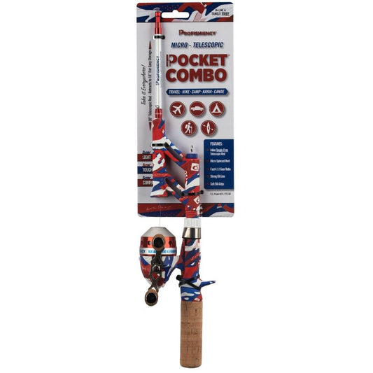 ProFISHiency Krazy Americana Telescopic Spincast Pocket Combo