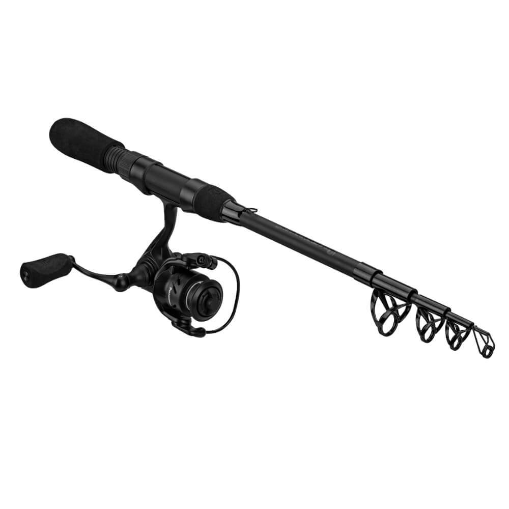 ProFISHiency Tiny Premium Telescopic Spinning Pocket Combo,Black