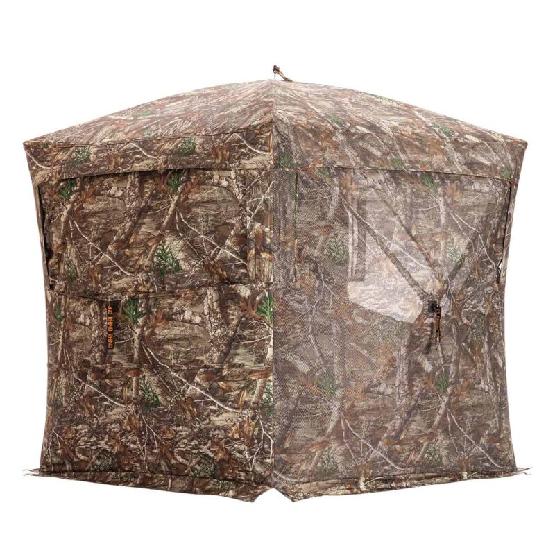 Rhino Blinds RBO200 180 Pro FD RTE- 180 See Through Blind With Full Size Door Realtree Edge 300D