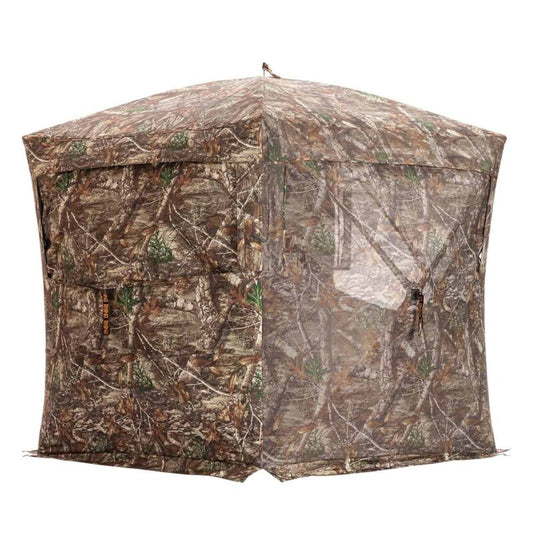 Rhino Blinds RBO200 180 Pro FD RTE- 180 See Through Blind With Full Size Door Realtree Edge 300D