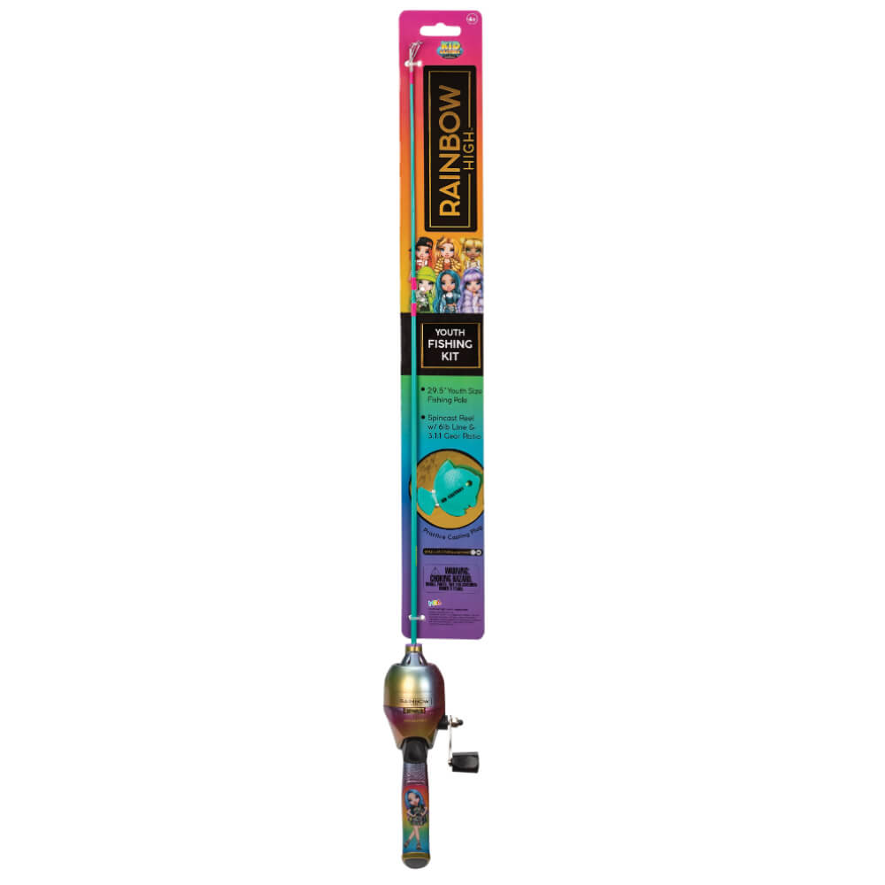 Kid Casters RHREG Rainbow High Youth Spincast Fishing COMBO