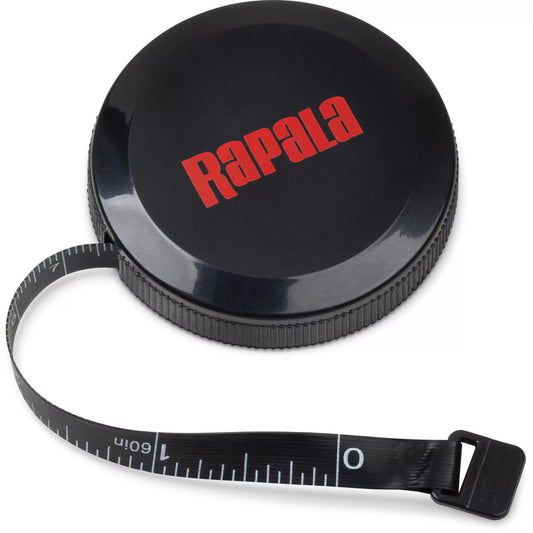 Rapala Cloth Retractable Tape, 60", Push Button Retracts, Measures CM and IN
