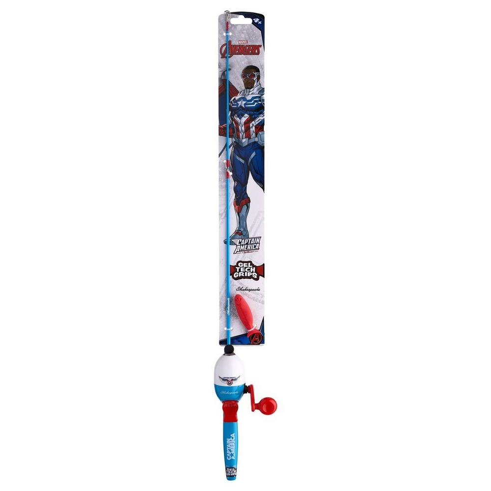 Shakespeare CAPTAMKIT-B Marvel Captain America Beginner Kit Spincast Combo