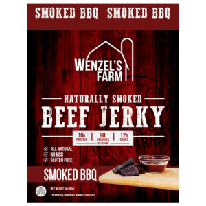 wenzel's farm beef jerkey 3oz bag