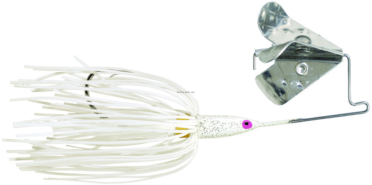 Strike King 316BM-72 Tri-Wing Buzz King Buzzbait, 3/16 oz, White & Silver Blade,1pk