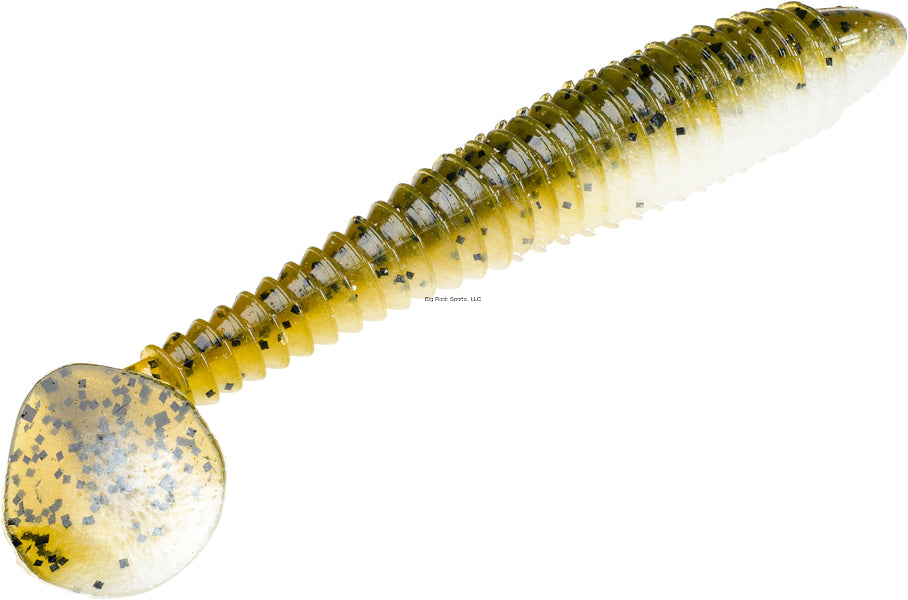 Strike King Rage Tail Rage Swimmer 3 3/4", Green Pumpkin Pearl Belly