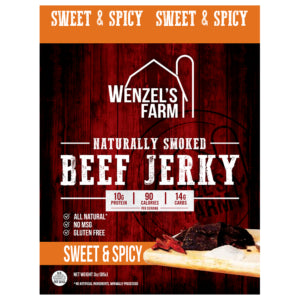 wenzel's farm beef jerkey 3oz bag