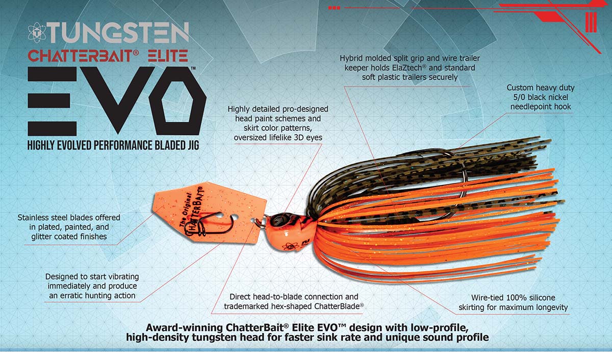 Z-MAN Tungsten ChatterBait Elite EVO™