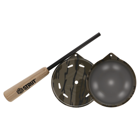 Hunter's Specialties Camo Cutt'R Turkey Glass Pot Call, Mossy Oak Bottomland Camouflage